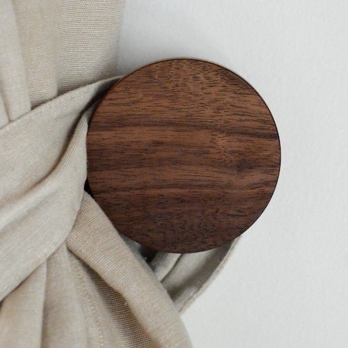 The Offset Knob Round Wood Wall Hook Wood Coat Hook Wood Etsy