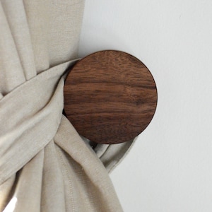 The Offset Knob Large Round Wood Wall Hook Wood Coat Hook Wood Hook image 3