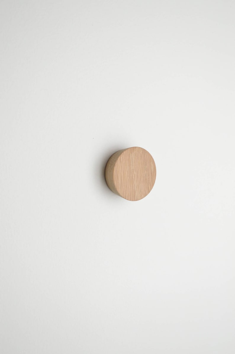 Wood Wall Knob Tapered Designer Wood Pull Etsy