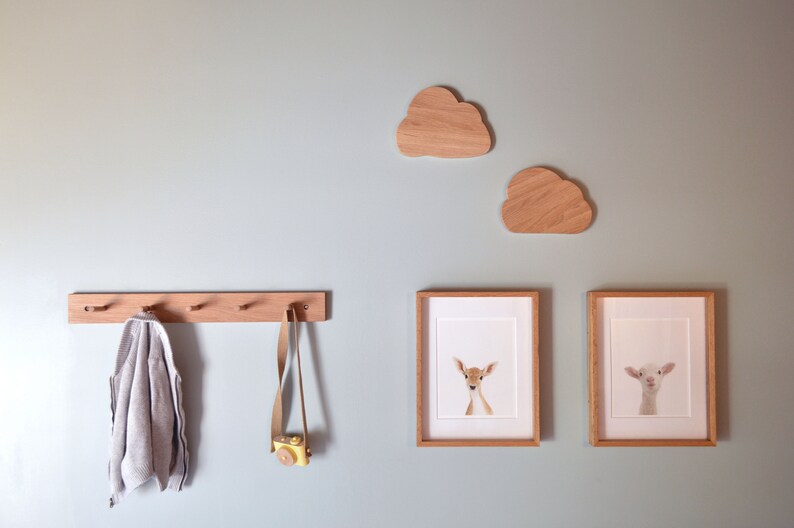 White Oak Peg Rack Coat Rack Etsy