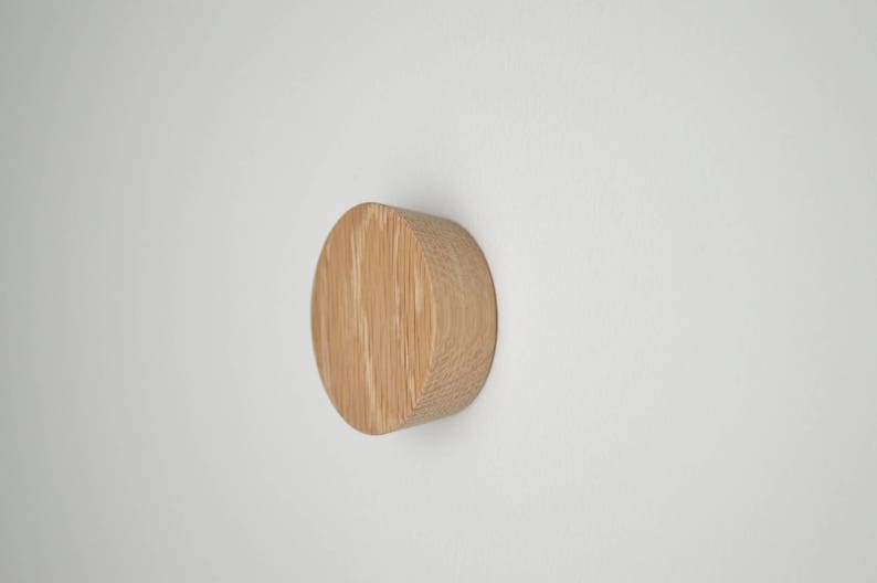 Wood Wall Knob Tapered Designer Wood Cabinet Pull image 2