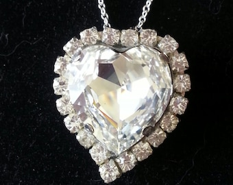 Exquisite Swarovski Austrian Crystal Heart Necklace