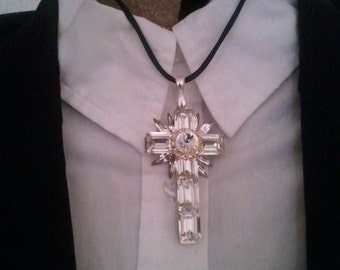 Exquisite Swarovski Austrian Crystal Cross Necklace