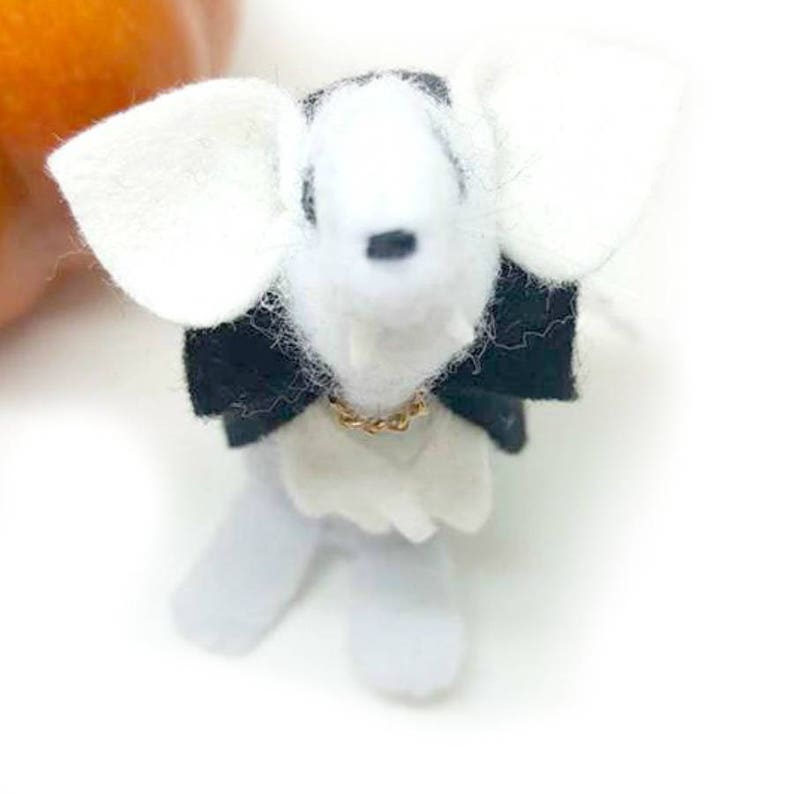 HALLOWEEN ornament,Mouseferatu The Vampire Mouse a perfect Handmade mouse gift, geekery, felt needlecraft image 2