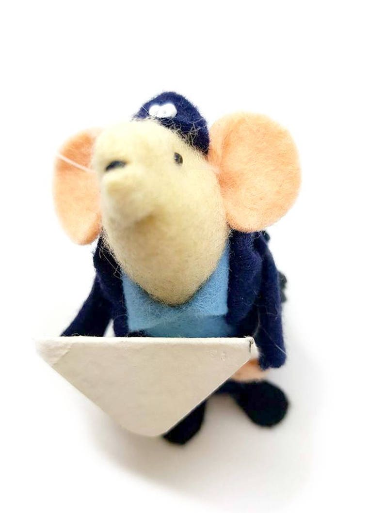 Little Post Mouse Valentine's gift Love Letter, perfect for mouse lover, animal collector or postman image 2