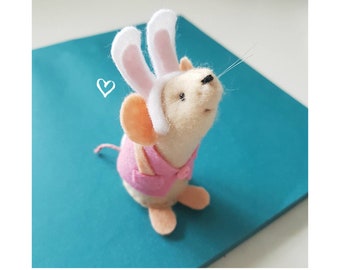 EASTER Bunny Mouse, Easter decoration, Easter gift, felt mouse, bunny ears