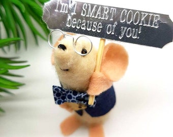 Teachers Gift, Thank you gift, Small Felt mouse