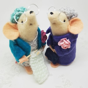 One Nanny mouse, grandmother, felt mouse