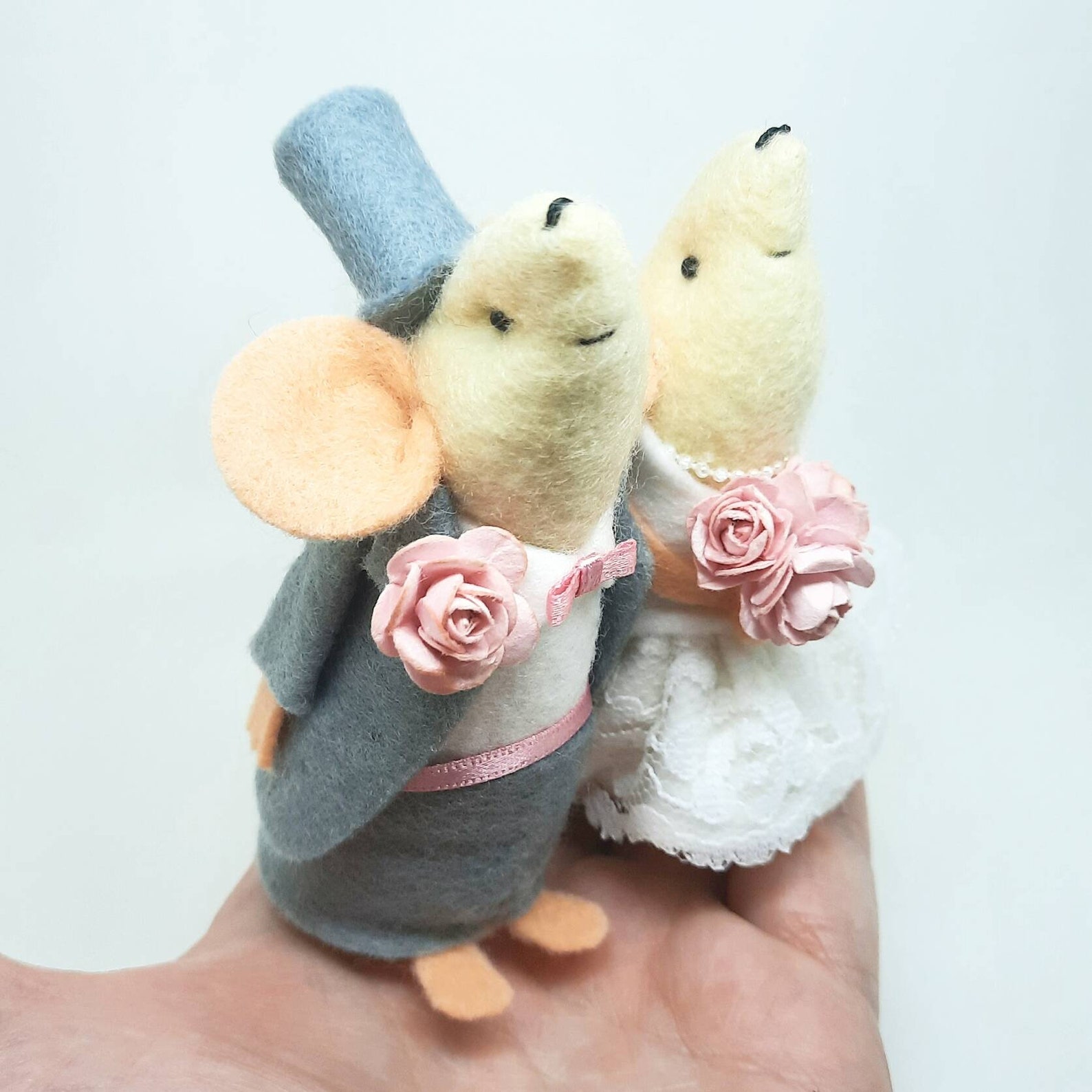 Wedding Cake Topper Wedding Mice Bride and Groom Mouse Etsy