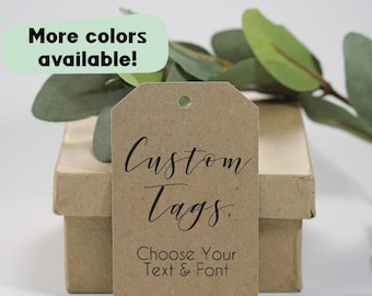 Custom Favor Tags - Personalized Kraft Brown Wedding Favor Tags - Baby Shower - Wedding Favors - Thank You Tags - Bridal Shower Lables