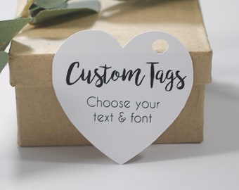 Personalised Wedding Favour Heart Tags Thank You//Guest Gift Labels Handmade Tag