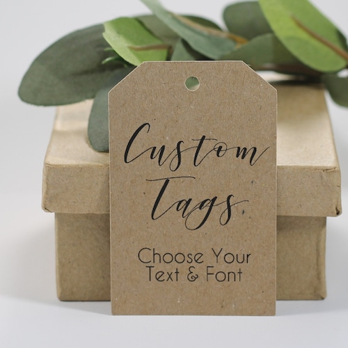 Custom Favor Tags Personalized Kraft Brown Wedding Favor Etsy