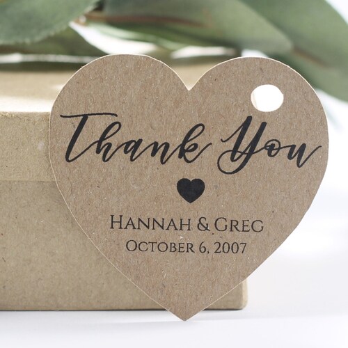 Custom Heart Shaped Tags Personalized Kraft Heart Tags Etsy