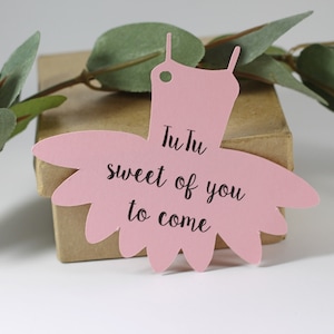 Ballerina Party Tags - Thank You Tags - Baby Pink Gift Tags - Ballet Party Favor Tags - Girl&#39;s Birthday Party - Tutu Sweet