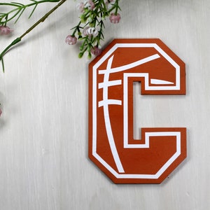 Letra temática de baloncesto para dormitorio - Decoración de dormitorio de niño - Aficionado a los deportes - Tema deportivo - Letrero de puerta