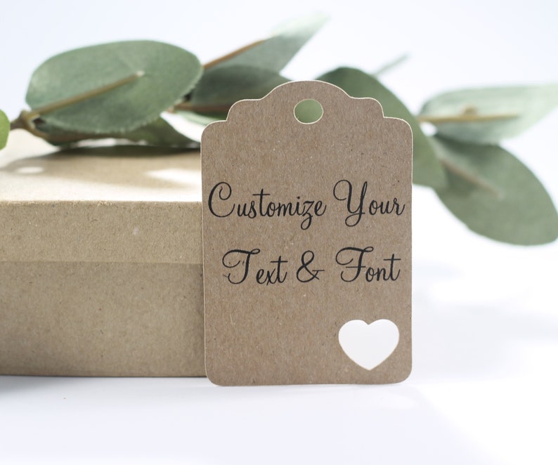 Kraft Brown Custom Tags Kraft Favor Tags Wedding Gift Tags Etsy