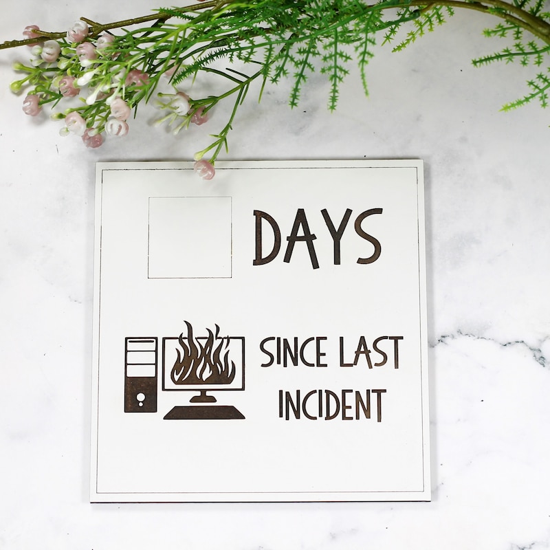 Days Since Last Incident Sign - Etsy