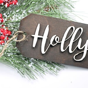 Stocking Tag - Personalized Wooden Tag with Name - 3D Wooden Tag - Custom Stocking Tags