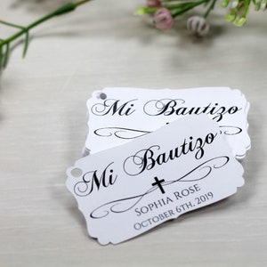 Mi Bautizo Tags - Baptism Thank You Tags - Catholic Favor Tags for Boy ...