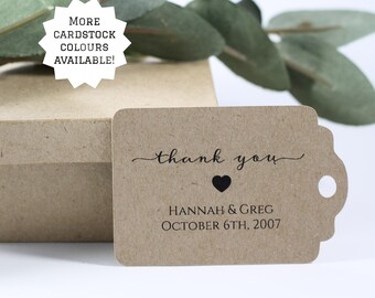 Personalized Wedding Favor Tags  - Kraft Wedding Labels - Custom Labels - Bridal Shower Thank You Tags - Gift Tags - Baby Shower