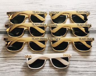 Personalized Custom Sunglasses - Gold Sunglasses - Various Colors