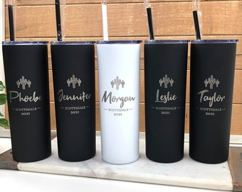 Personalized Bachelorette Vacation Tumblers, Bachelorette Party, Bridal Party Gift, Wedding Gift - Desert Cactus Design