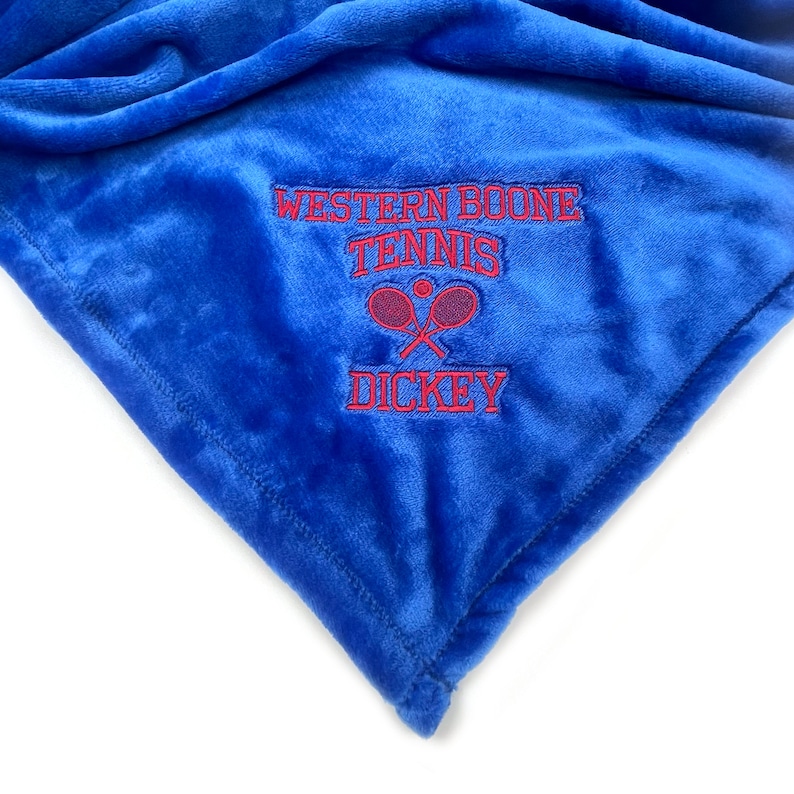 Graduation Blanket, Tennis Blanket, Sports Gift, Custom Gift, Plush Blanket, Plush Throw, Custom Throw Blanket, Senior Gift image 1