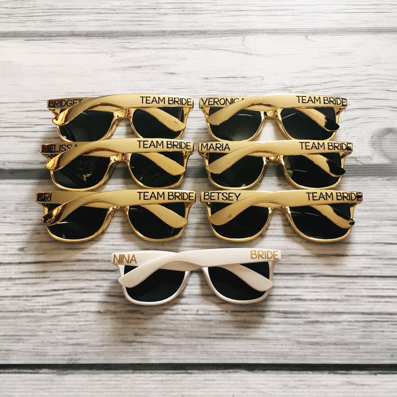 Personalized Custom Sunglasses Gold Sunglasses Various Colors image 1