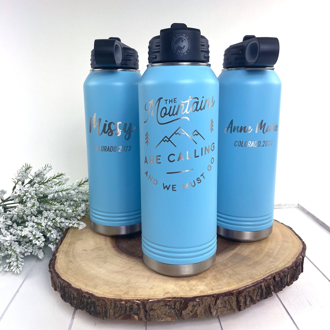 Custom 32 Oz Water Bottle With Flip Lid and Straw - Etsy