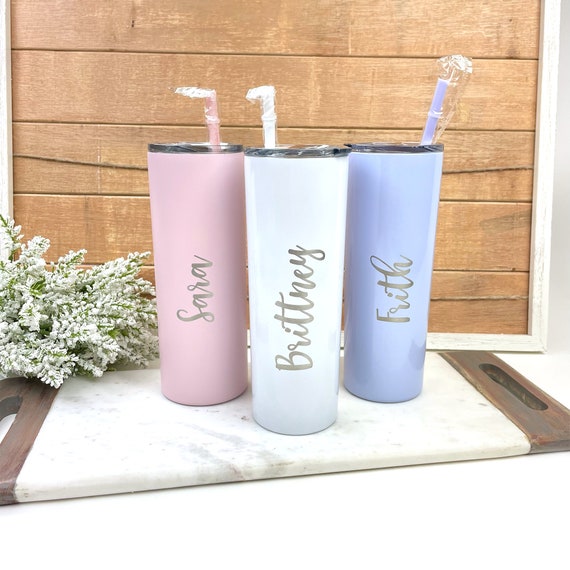 Personalized Tumbler With Straw Laser Engraved Tumblers