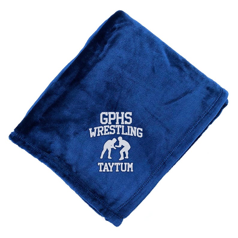 Custom Wrestling Blanket, Graduation Blanket, Sports Blanket, Custom Gift, Plush Throw, Custom Throw Blanket, Sports Gift, Senior Gift image 7