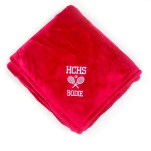 Graduation Blanket, Tennis Blanket, Sports Gift, Custom Gift, Plush Blanket, Plush Throw, Custom Throw Blanket, Senior Gift image 5