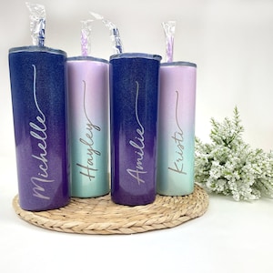Personalized Tumbler with Straw - Laser Engraved, Vacation Cup, Group Gift, Girl's Trip, Wedding, Birthday, Bachelorette Party Gifts