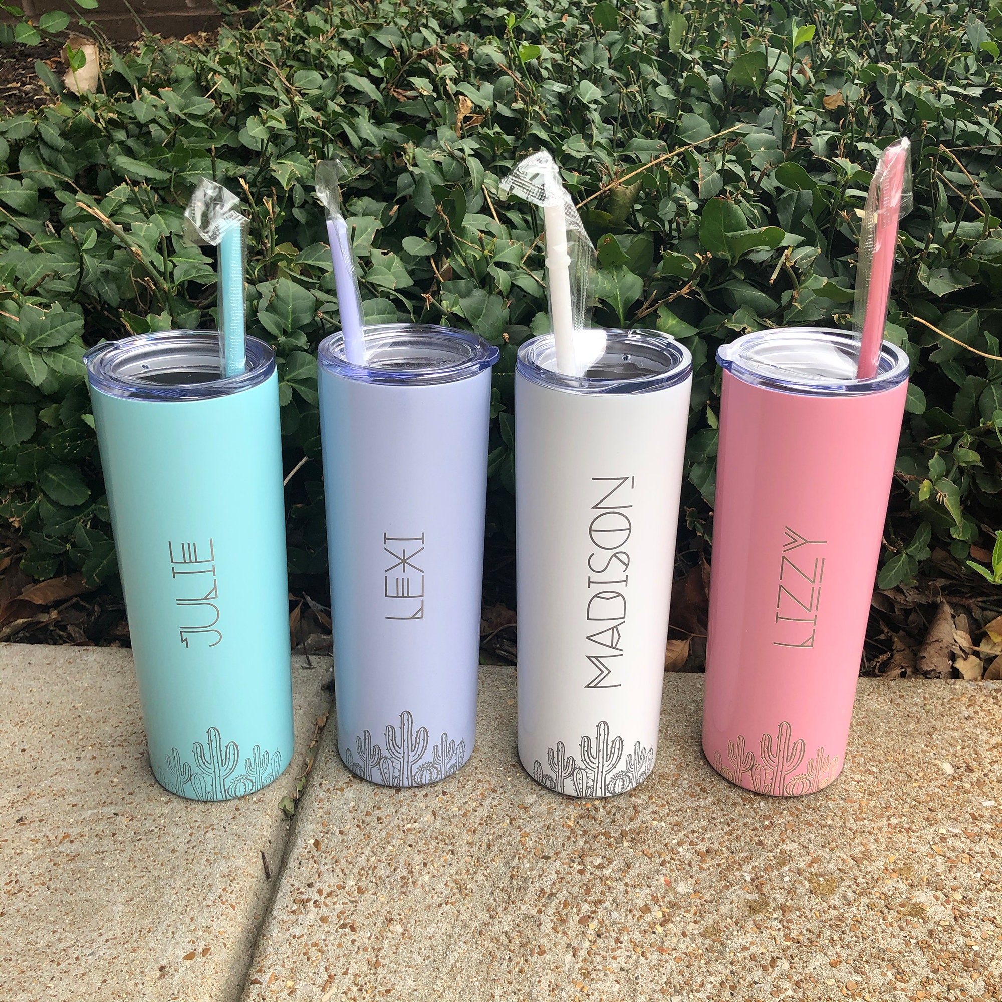 Personalized insulated tumbler with straw Clearance