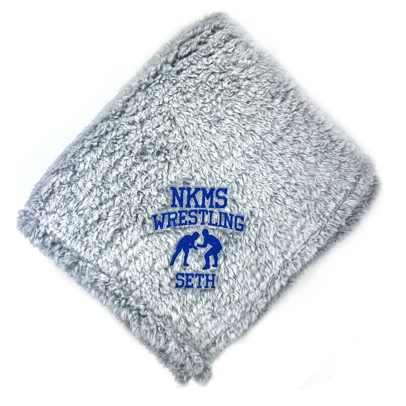 Custom Wrestling Blanket, Graduation Blanket, Sports Blanket, Custom Gift, Plush Throw, Custom Throw Blanket, Sports Gift, Senior Gift image 6