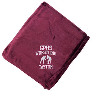 Custom Wrestling Blanket, Graduation Blanket, Sports Blanket, Custom Gift, Plush Throw, Custom Throw Blanket, Sports Gift, Senior Gift image 9