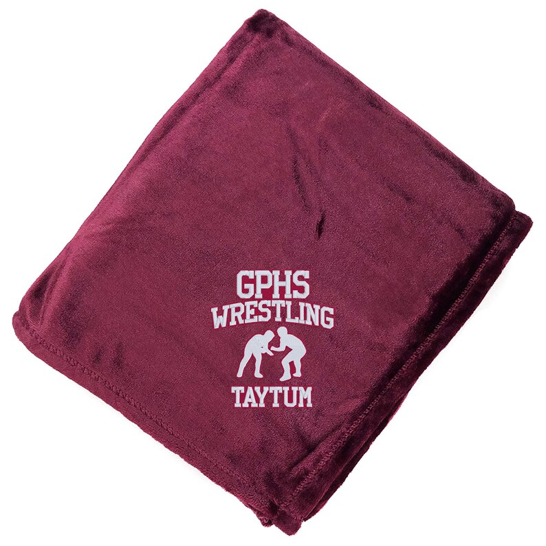 Custom Wrestling Blanket, Graduation Blanket, Sports Blanket, Custom Gift, Plush Throw, Custom Throw Blanket, Sports Gift, Senior Gift image 9