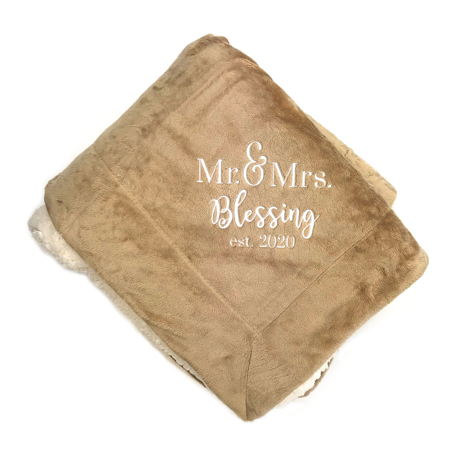 Personalized Mr. & Mrs. Blanket Custom Wedding Gift Fleece Etsy