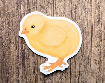 Cute Fluffy Chick Vinyl Sticker - Water Resistant Decal