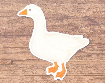 Embden Goose Vinyl Sticker - Decal For Laptop