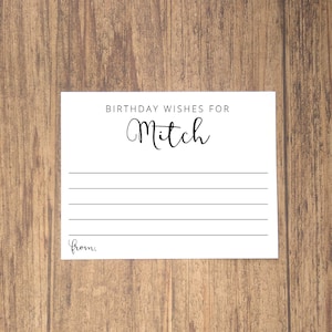 Personalized Birthday Wishes Printed Note Cards - Your Name Heres