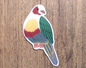 Yellow Breasted Fruit Dove Vinyl Sticker - Water Resistant Decal