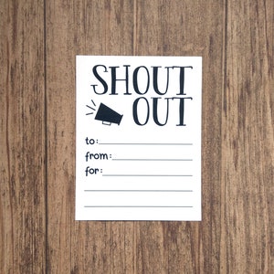 Shout Out Cards - Caught Being Good - For Students Or Staff - 10 Pack Of Printed Cards - 4.25 x 5.5
