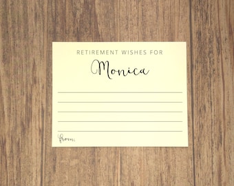 Custom Printed Retirement Wishes Cards For Goodbye And Going Away Party