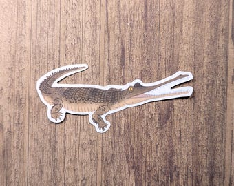 Gharial Vinyl Sticker - Water Resistant Decal