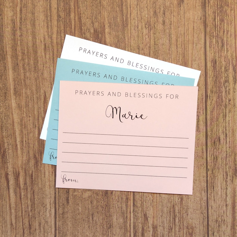 Prayers and Blessings for Baby Personalized Baby Shower Etsy