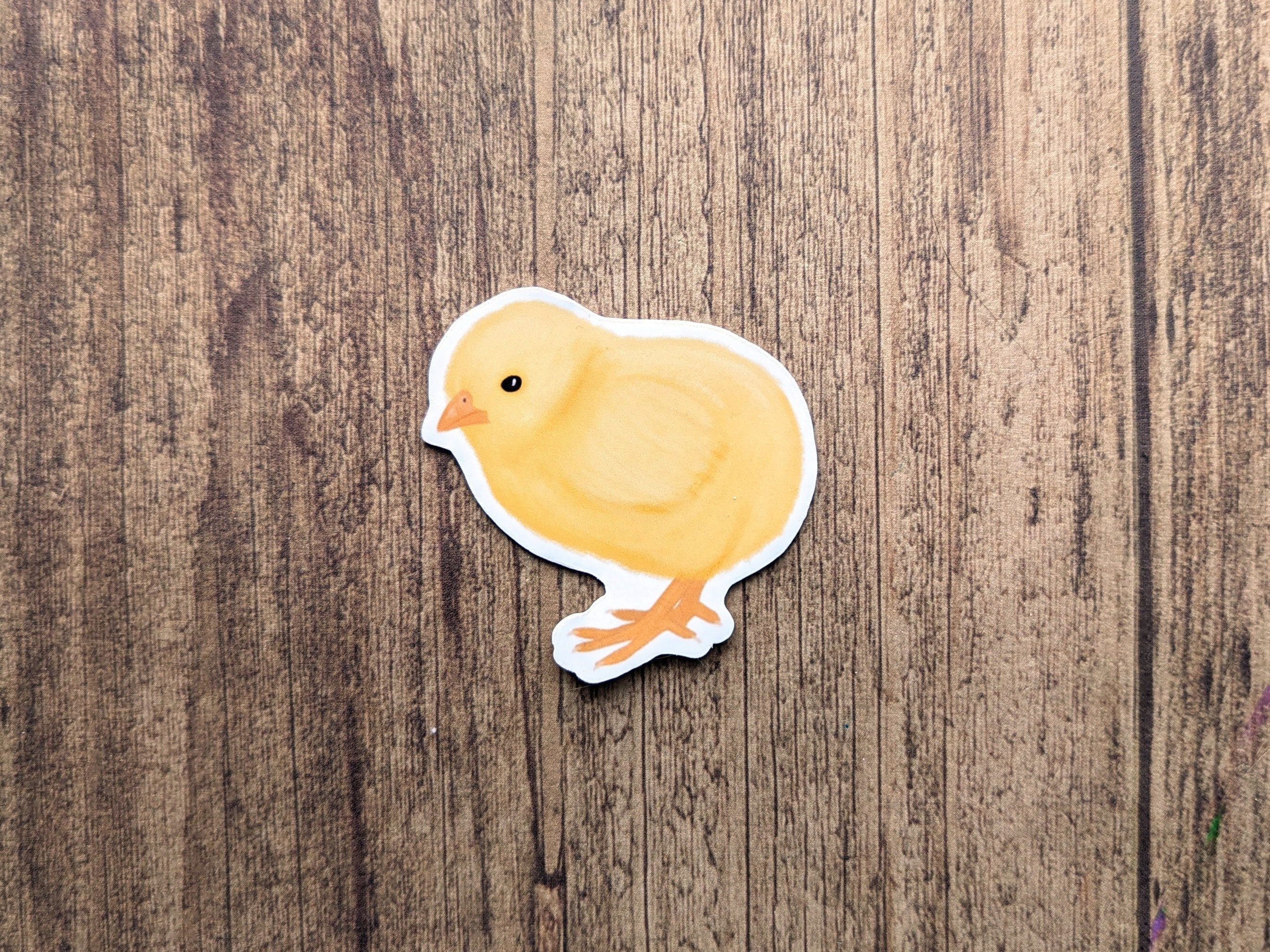 Cute Fluffy Chick Vinyl Sticker - Water Resistant Decal - Etsy