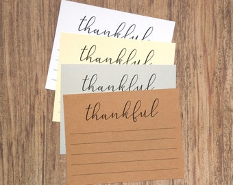 Thankful Cards - Gratitude Activity For Thanksgiving Gathering