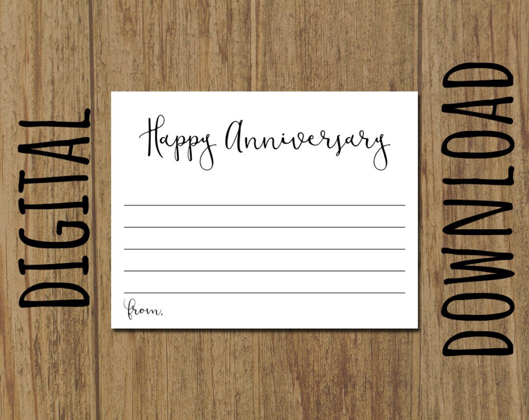 Happy Anniversary Cards Printable PDF DIY Instant Download 8 5 X 11 Happy Anniversary Cards Printable PDF DIY Instant Download 8 5 X 11