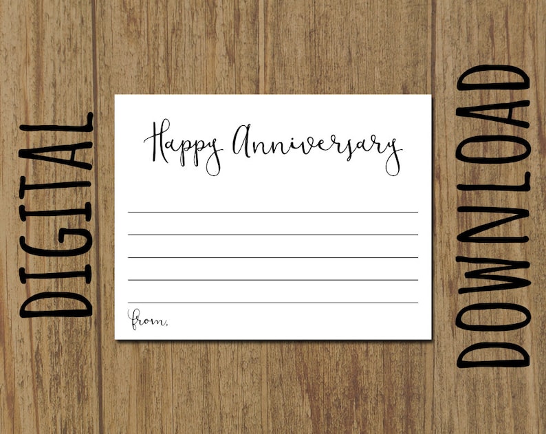Happy Anniversary Diy Cards Printable